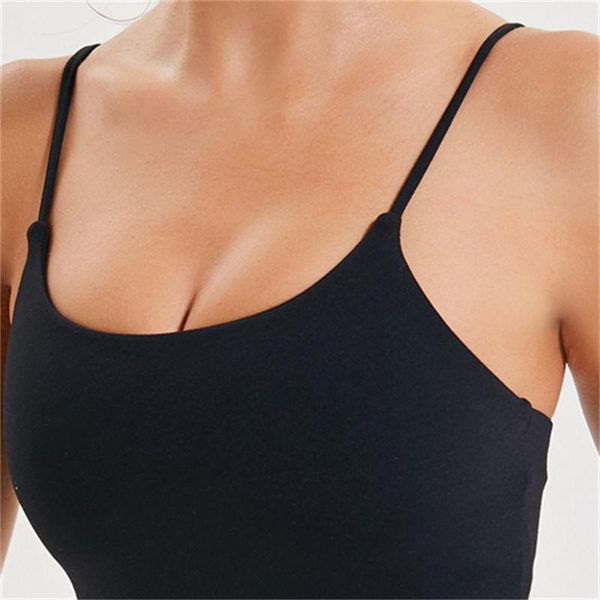 

yoga outfit women tank with shelf built in bra crop removable padding longline sports for workout lounging