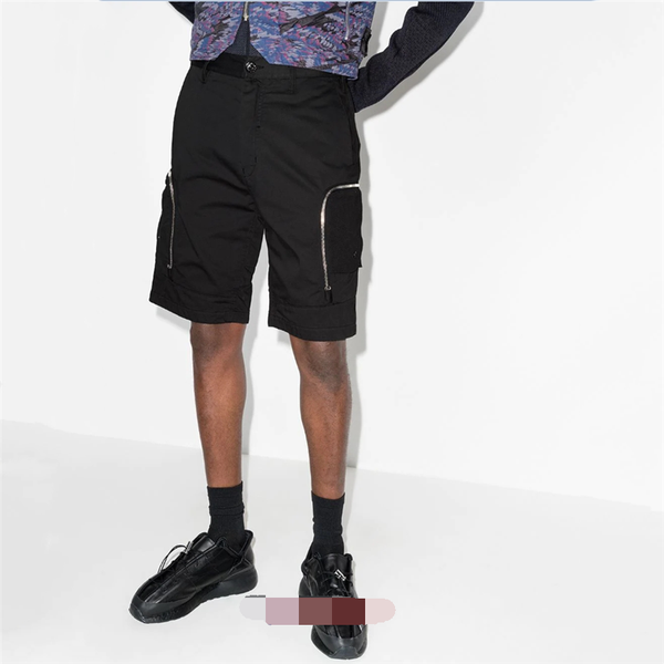 

men's shorts casual pants capris youth trend handsome loose and versatile overalls middle straight tube, White;black
