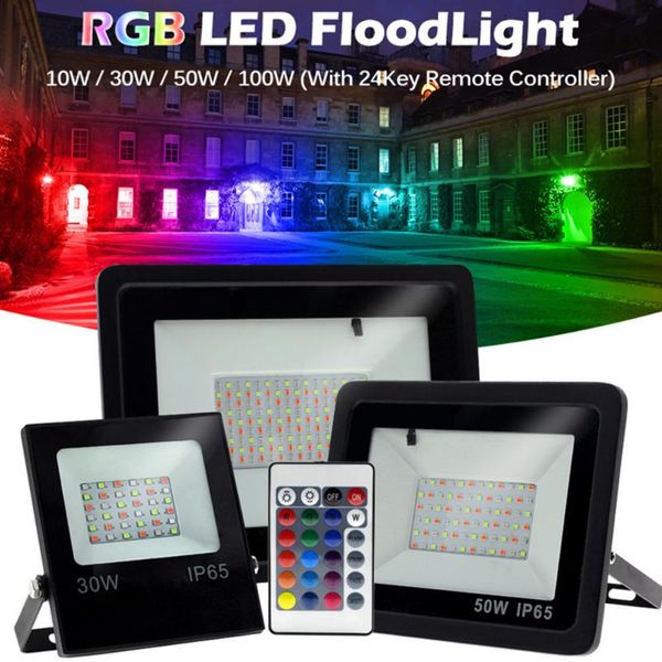 

other led lighting 220v rgb floodlight 50w 100w outdoor wall washer lamp reflector ip68 waterproof garden flood light