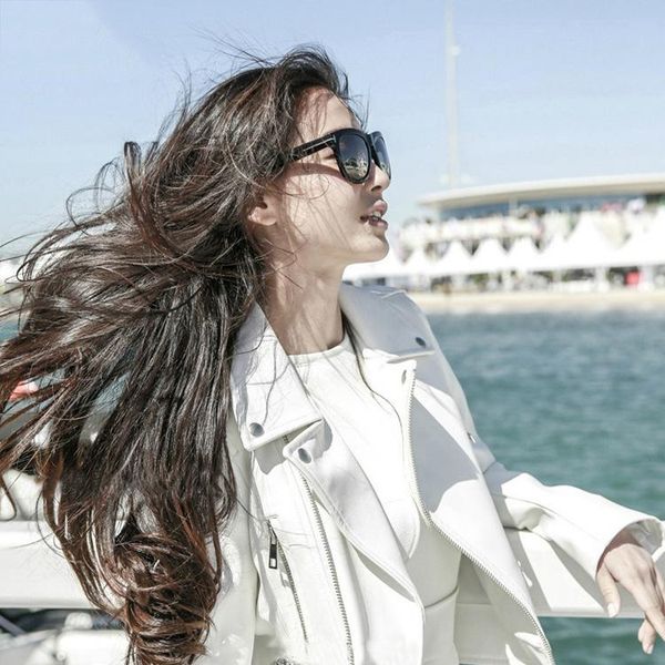 

women's sheepskin baby in spring and autumn jackets, Black;brown