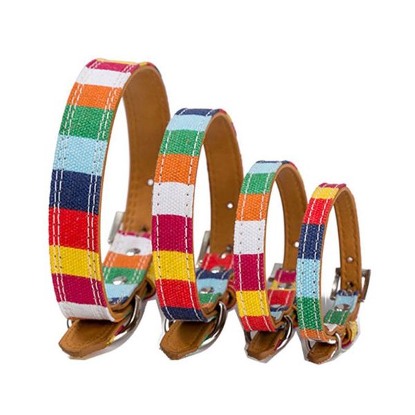 

dog collars & leashes colorful pu collar adjustable personalized pet for large medium puppy dogs cat accessories product pug pitbull