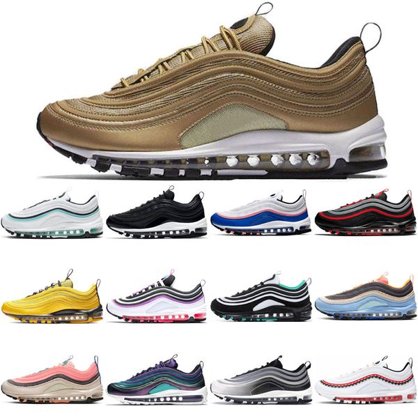 

new wholesale original 97 running shoes yellow white grape sunburst steelers sliver bullet red leopard nintendo newspaper mustard men women