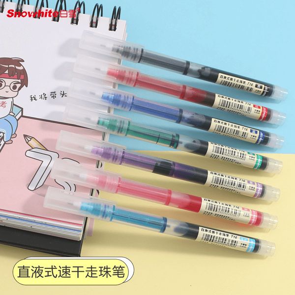 

painting pens white snow t16 direct liquid ball quick drying color neutral pen for students, Black;red
