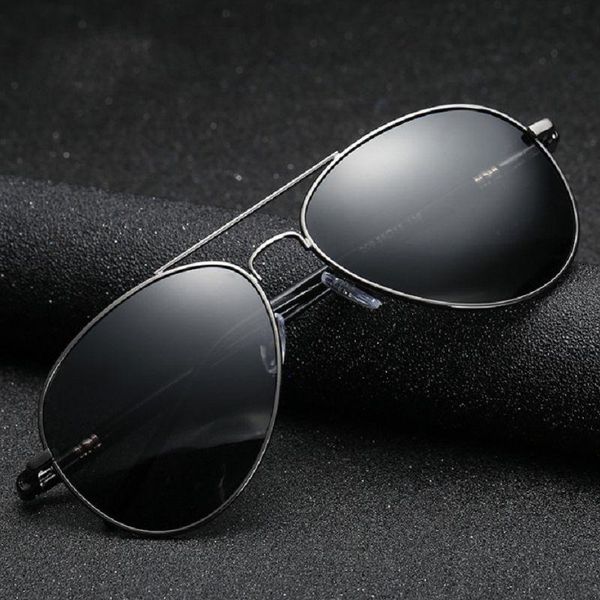 

sunglasses aviation metail frame quality leg alloy men polarized brand design pilot male sun glasses driving, White;black