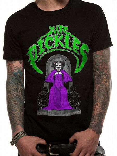 

men's t-shirts mr pickles church swim licensed black mens t-shirt, White;black