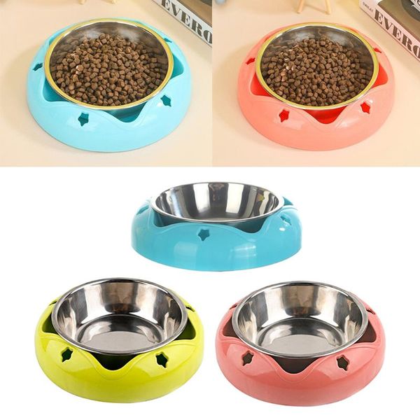

dog bowls & feeders cat bowl stainless steel home travel puppy outdoor dish yellow