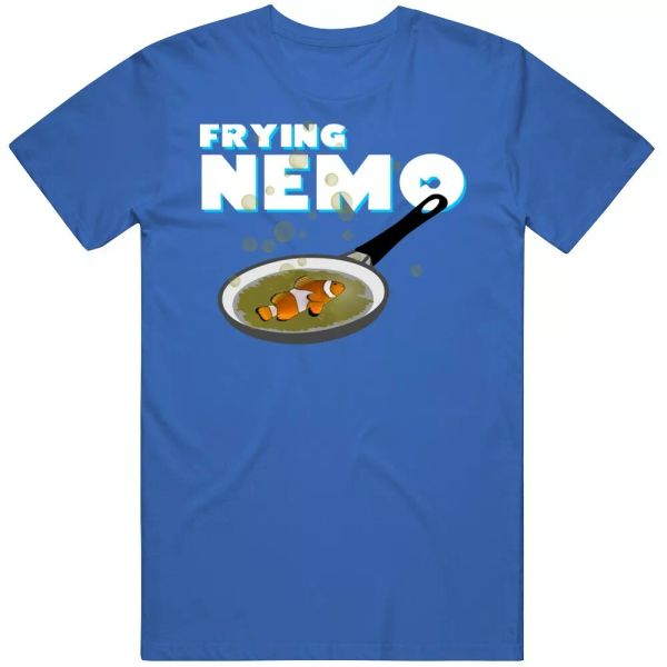 

frying nemo parody funny cooking t shirt, White;black