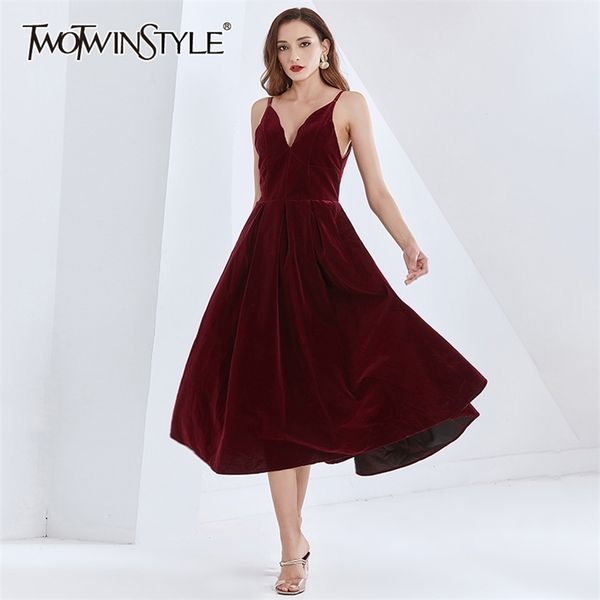 

velvet dress for women v neck sleeveless off shouder large size backless dresses female fashion clothing 210520, Black;gray