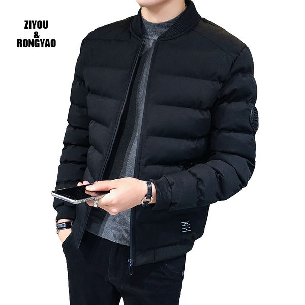 

winter new jacket white duck down men ultra light thin jackets slim warm coat basic outwear windproof parkas casual men's, Black