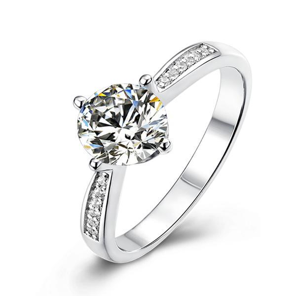 

cluster rings zwjewe 925 sterling silver d color clarity vvs1 1ct moissanite female ring engagement wedding anniversary gift, Golden;silver