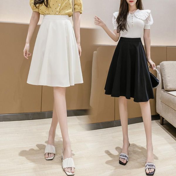 

skirts women's mid length in spring and summer 2021, Black