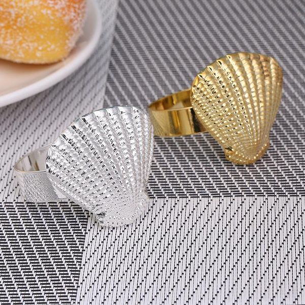 

napkin rings 4 / pcs creative golden shell buckle el western table manufacturers wholesale