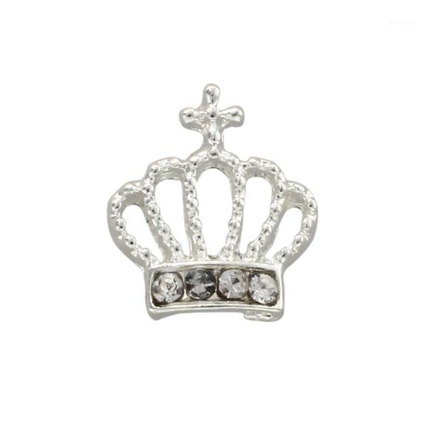 

5pcs fashion nail art 3d crown shaped rhinestone metal decoration1