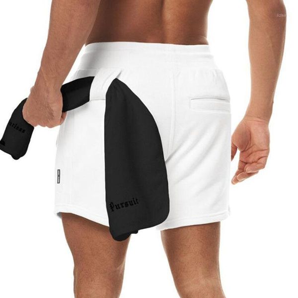 

men sport shorts run jogging trousers bodybuilding sweatpants training fitness gyms soccer basketball short men's, White;black