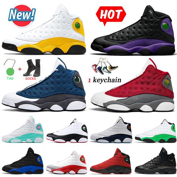

sock&tag jumpman 13 13s basketball shoes for women men 2021 fashion obsidian red flint court purple university gold del sol hyper royal mens