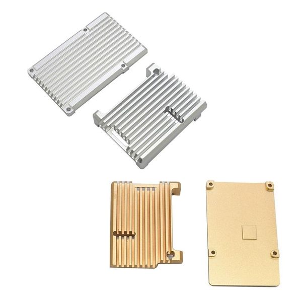 

lapcooling pads for raspberry pi 4 model b protective armor aluminum alloy case/ passive shell metal enclosure heat dissipation
