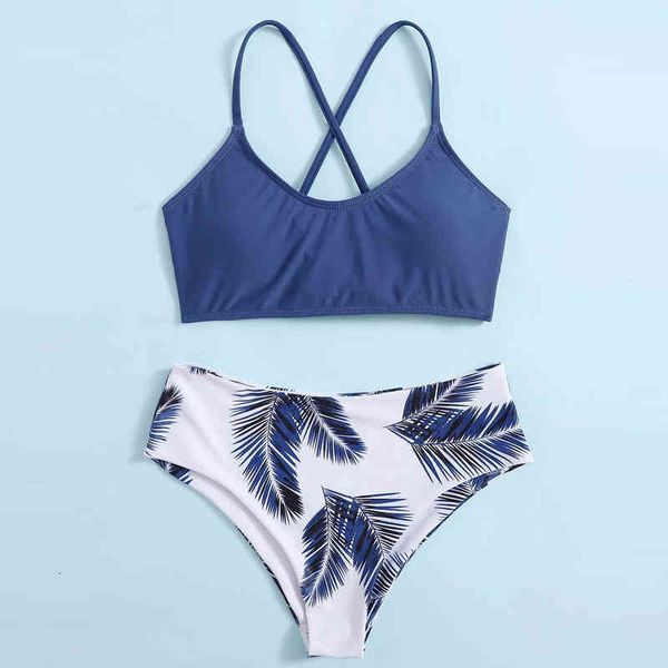 

daigelo set e women leaf print wrap bikini push up swimsuit beachwear padded swimwear drop, White;black