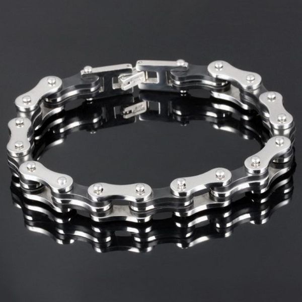 

1pc men's bracelet bicycle chain style unique titanium steel male bracelets fashion jewelry 2021 link,, Black