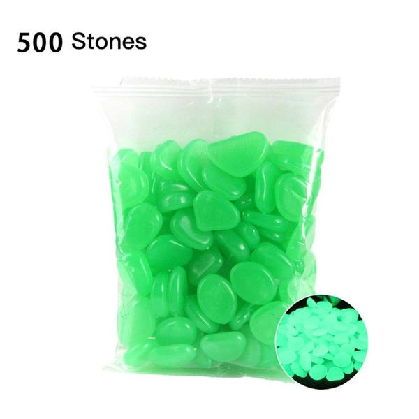 

500pcs glow in the dark garden pebbles stones rocks for walkways path patio lawn yard decor luminous decorations