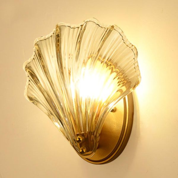 

shell wall lamp living room background bedroom bedside personality decor