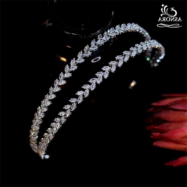 

cz asnora soft new wedding bridal dress headwear tiaras party prom headband hair accessories a01034, Black;brown