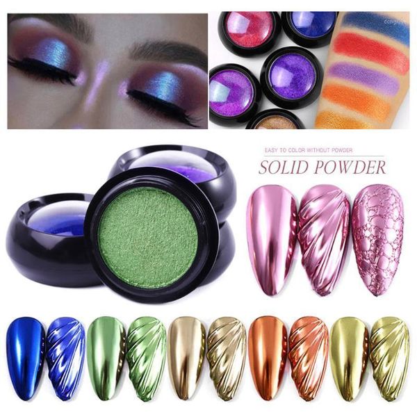 

0.5g nail mirror glitter powder metallic dust metal effect gold silver art uv gel polish chrome1, Silver;gold