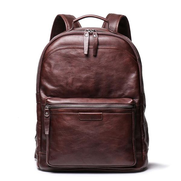 

backpack 138 genuine leather cow skin large outdoor casual travel bags