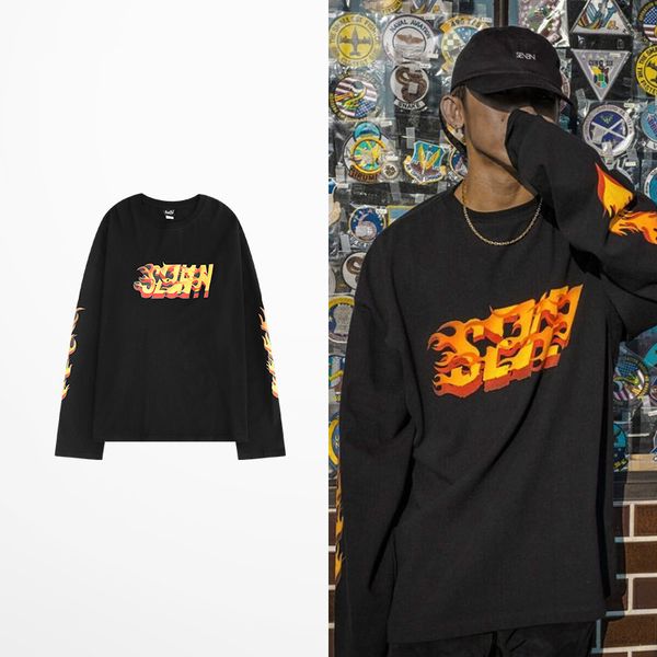 

tee long-sleeve shirt hip hop t-shirt street high-quality men, White;black