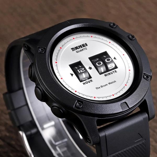 

wristwatches fashion men watches creative turntable lock dial waterproof watch male sports clock pu quartz wrist relogio masculino, Slivery;brown