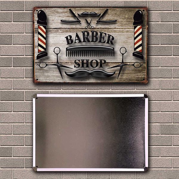 

barber shop funny classic decor painting old wall tin signs craft plaque 20*30 cm size y-1055