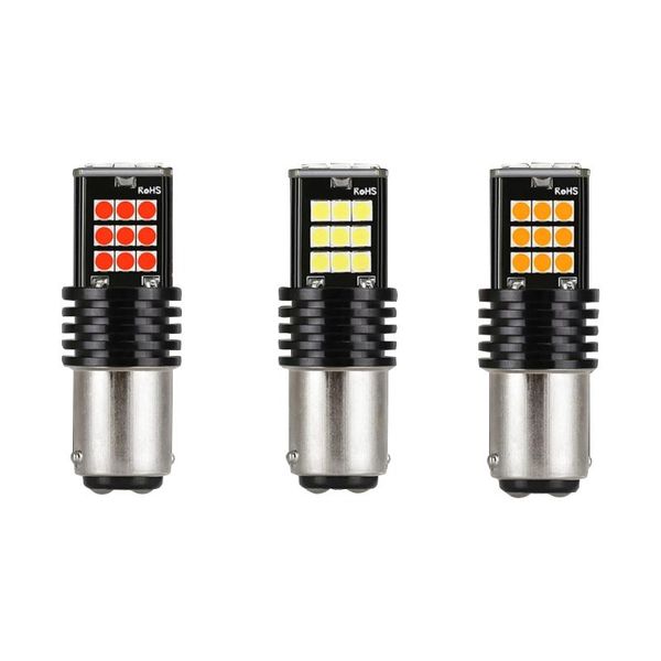 

emergency lights 10pcs 1156 1157 3030 ba15s r5w r10w super bright led car tail brake bulb turn signals auto reverse lamp daytime running lig