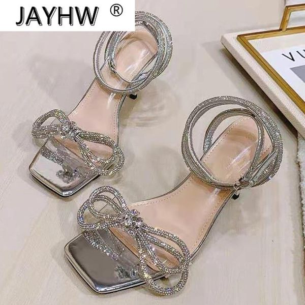 

summer fashion women silver high-heeled women's sandals prom rhinestone square toe stiletto shoes dress, Black