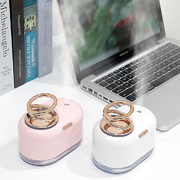 

humidifiers 300ml ultrasonic air humidifier aromatherapy usb aroma essential oil diffuser led lights suspension loop cool mist maker