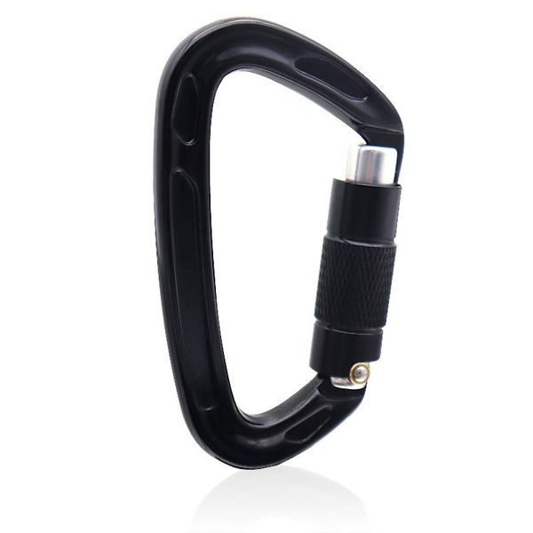

climbing d carabiner 24kn screw locking rock safety lock buckle rescue mountaineering equipment camp furniture