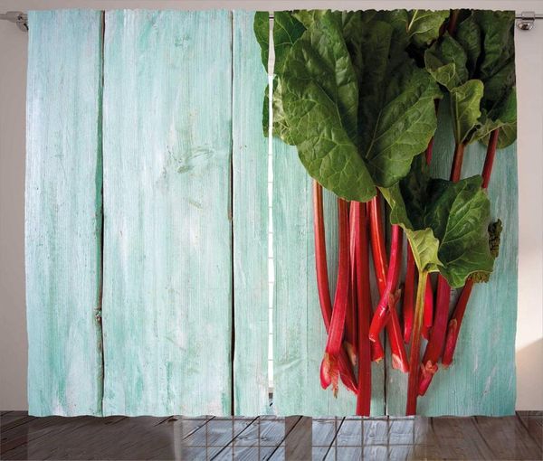 

curtain & drapes almond green multicolor colorful curtains organic rhubarb plant wooden table close up image art print living room window