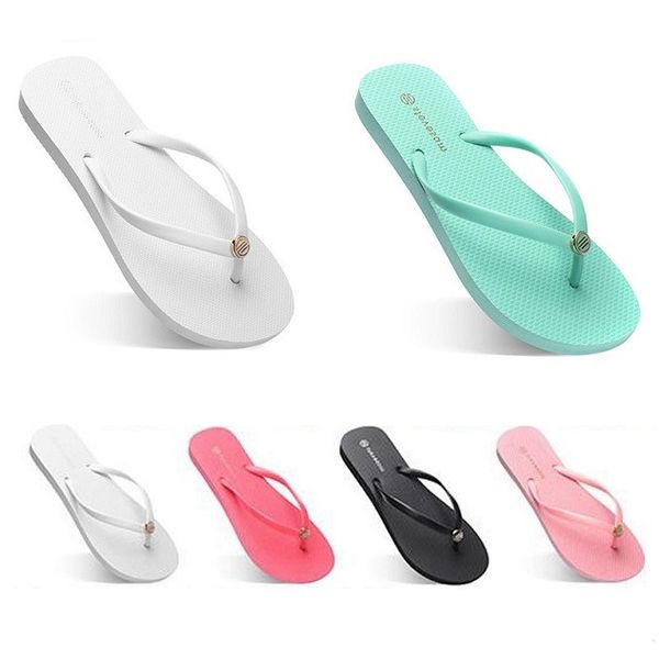 

flip fashion slippers beach shoes flops y34 womens green yellow orange navy bule white pink brown summer sport sneaker 35-38, Black