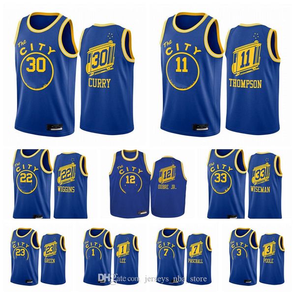 

golden state warriors men stephen klay curry thompson james wiseman james wiseman kelly oubre jr. 2020-21 blue city basketball j, Black;red
