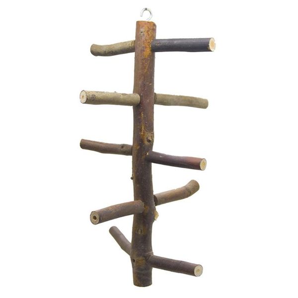 

pet play toy multipurpose climbing swing cage branched non toxic parrot bird perch standing wooden stairs home rotating other supplies
