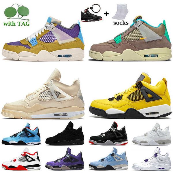 

2021 womens mens basketball shoes jorden 4 jumpman jodan 4s taupe haze desert moss sail white oreo off university blue trainers sneakers