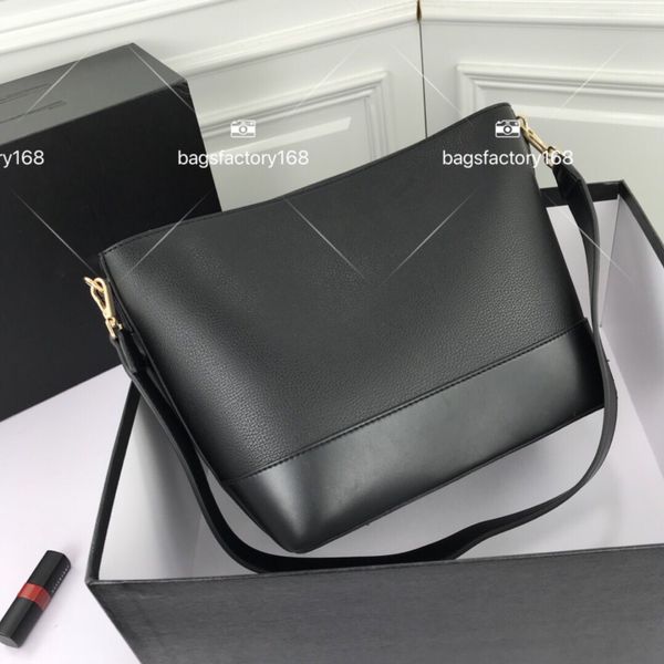 

women's luxury design hand palm print cowhide shoulder bags simple contrast color cross-body bag large capacity bucket package travelli