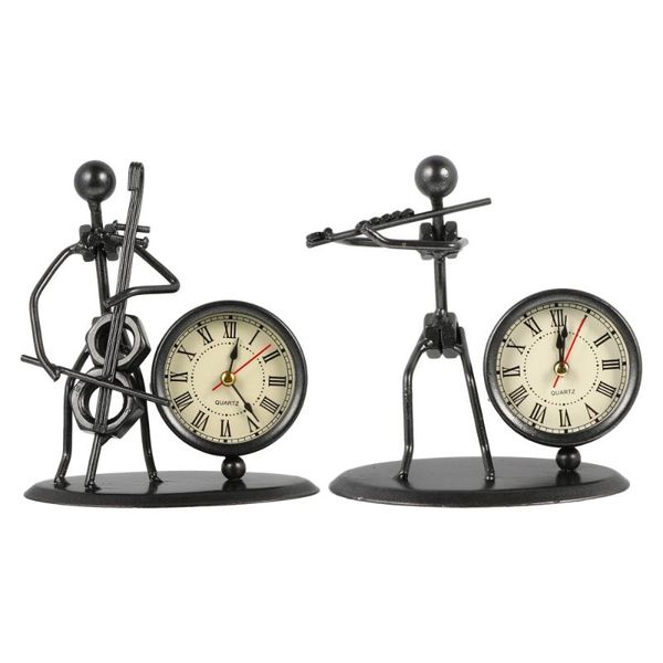 

wall clocks 2 pcs clock shape deskornament creative showcase adornment iron crafts