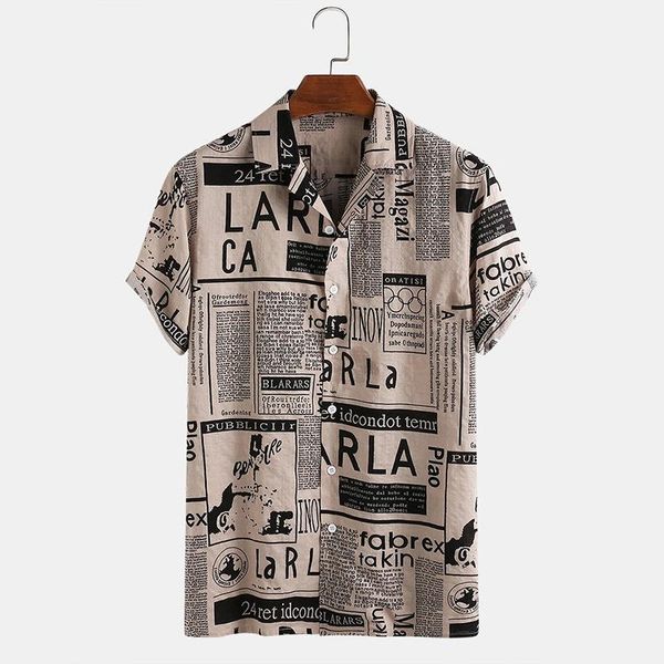 

men's casual shirts shirt fashion 2021 european american short sleeve lapel camisas para hombre, White;black