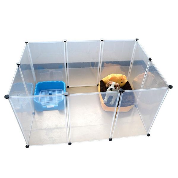 

dogs and cats combination fence fences small medium pet transparent dog captivity plastic isolation board wholes cat carriers,crates &