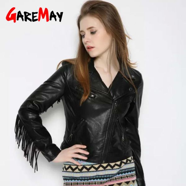 

fashion black pu leather jacket autumn women slim motor outwear coat zippers roupas de couro female elegant punk 210428