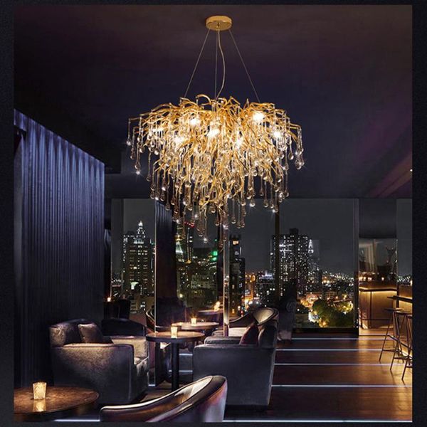 

chandeliers luxury crystal led chandelier living room lamp modern villa restaurant el bedroom atmospheric household decorative