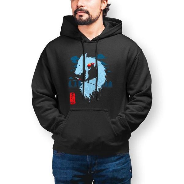 

men's hoodies & sweatshirts spirited away cotton streetwear pullover hoodie winter long x mens, Black