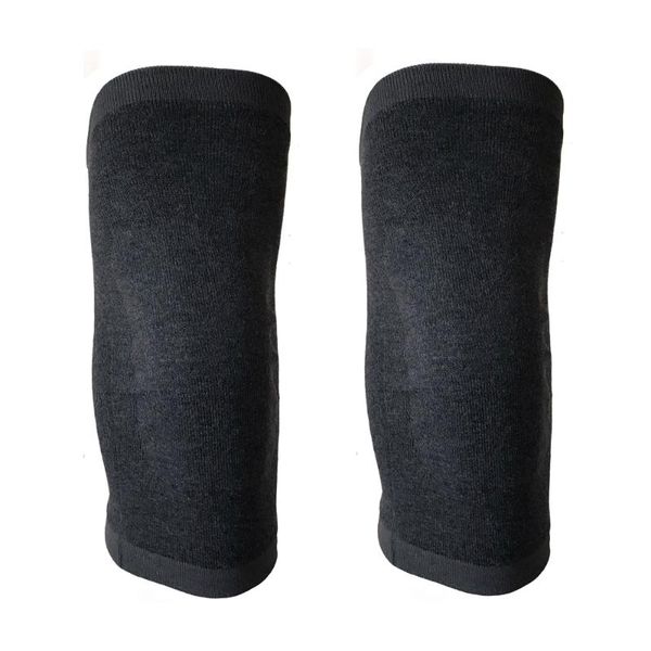 

udoarts cashmere knee support/knee warmers(1 pair) elbow & pads, Black;gray