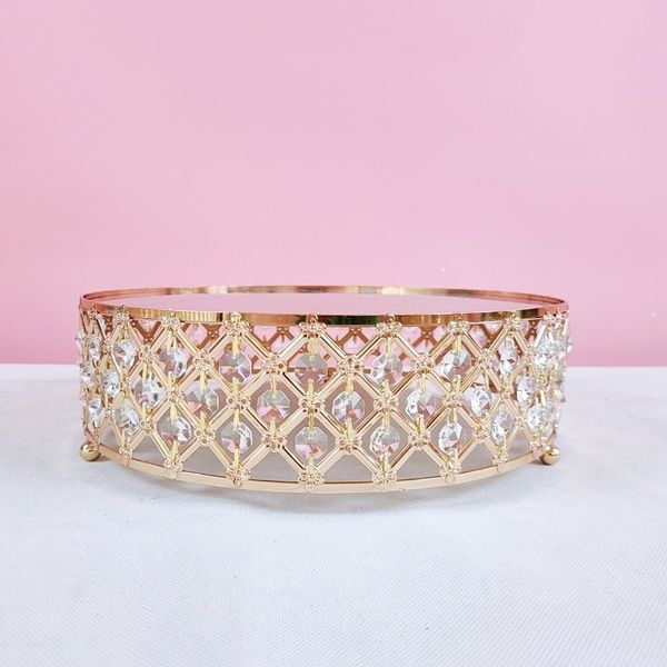 

other bakeware 1pcs-3pcs gold crystal cake stand 8" 10" 12" cupcake plate