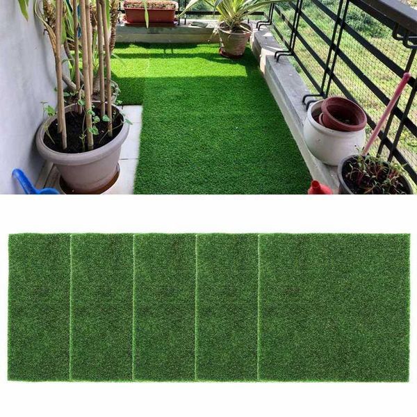 

artificial lawn 5pcs-shaped garden grass turf diy miniature landscape decoration 30x30cm decorative flowers & wreaths