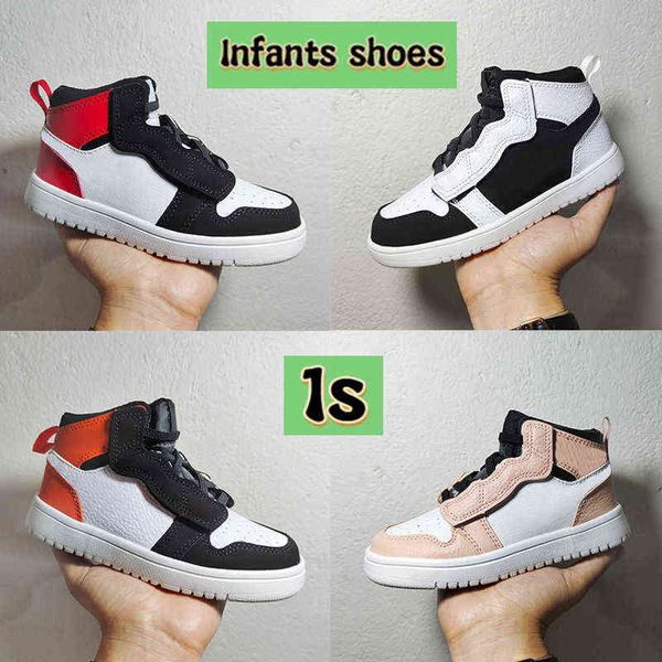 

kids 1 1s infants basketball shoes white black toe shattered backboard pink quartz bred multi-color ps men women designer sneakers eur 24-35
